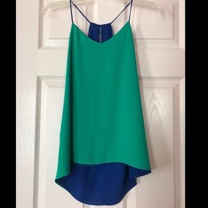 Express reversible chiffon tank